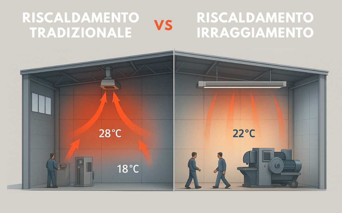 sistema tradizionale VS sistema irraggiamento