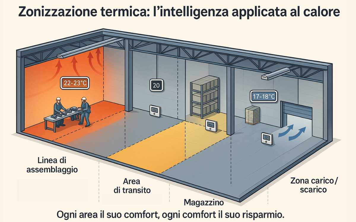 zonizzazione termica Capannone